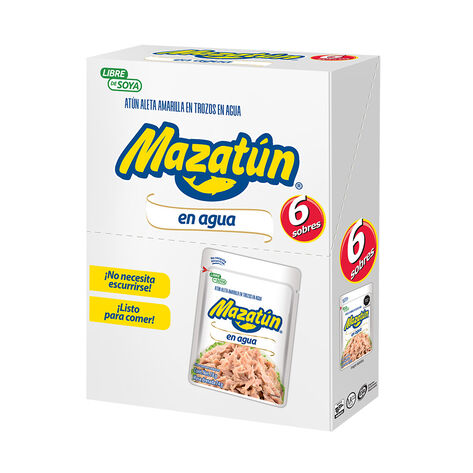 At&uacute;n en Agua Pouch Mazat&uacute;n 6/78 g